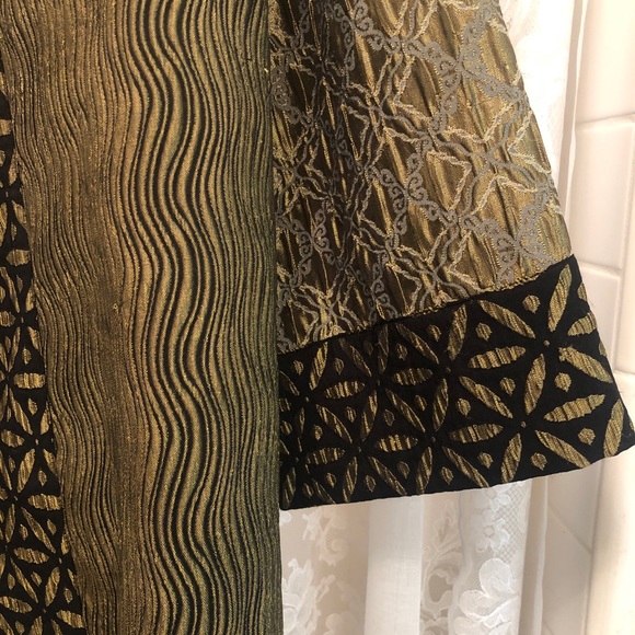 CHICO'S * NWOT Green/Black Metallic Kimono Jacket - Picture 4 of 9